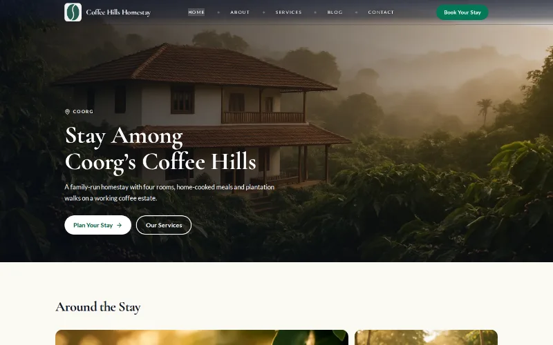 Coffee Hills Homestay — Haven template