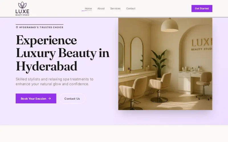 Luxe Beauty Studio — Lumen template