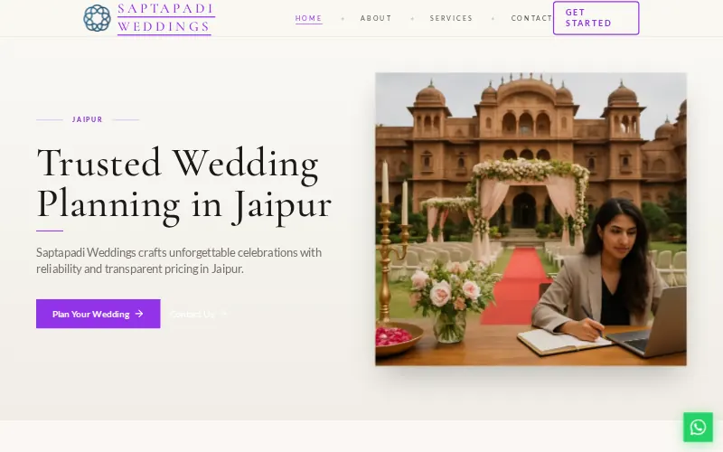 Saptapadi Weddings — Grace template